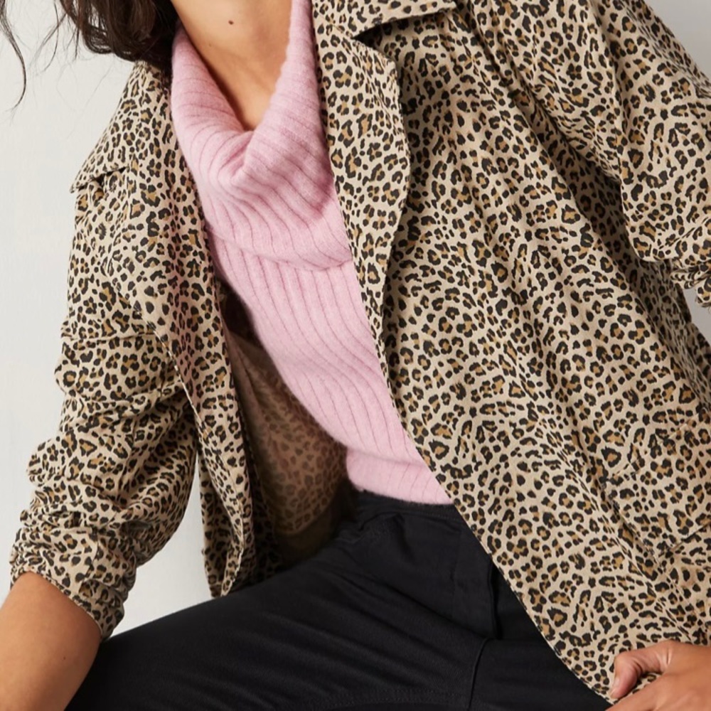 Anthropologie - Leopard Trench Coat